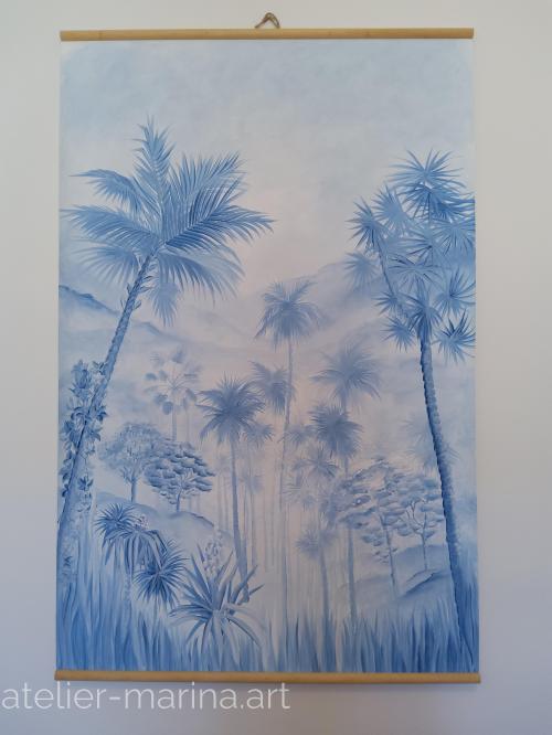 Brume dans la palmeraie 